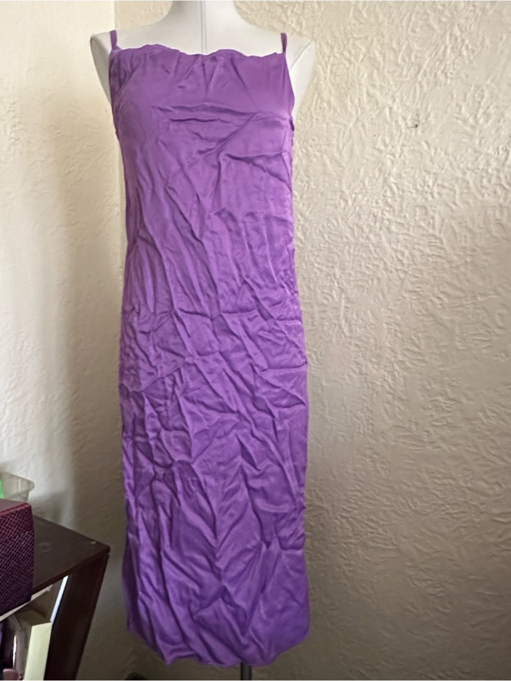 ONLY Siri Strap Slip MIDI Dewberry Purple Satin NWT XS